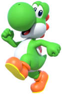 Artwork of Yoshi for Mario Party 10 (reused for Super Mario Party and Mario Kart Tour)