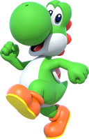 Artwork of Yoshi for Mario Party 10 (reused for Super Mario Party and Mario Kart Tour)