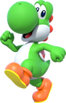 Artwork of Yoshi for Mario Party 10 (reused for Super Mario Party and Mario Kart Tour)