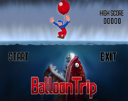 Title screen of Balloon Trip.