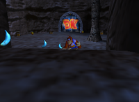 A set of blue Bananas in Crystal Caves.