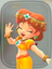 Daisy's Oasis outfit on the character select screen in Mario Kart World