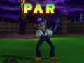 Waluigi in Mario Golf: Toadstool Tour (European/Australian version)