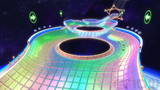 View of the circular section of Wii Rainbow Road