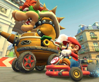 The icon of the Metal Mario Cup challenge from the 2019 Paris Tour in Mario Kart Tour
