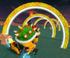 Thumbnail of the Funky Kong Cup challenge from the New Year's 2022 Tour; a Ring Race challenge set on 3DS Bowser's Castle
