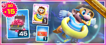 The Mario (Swimwear) Pack from the 2022 Los Angeles Tour in Mario Kart Tour