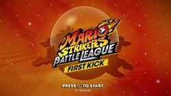 American English Title Screen for Mario Strikers: Battle League First Kick