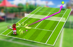 Illustration of a type of shot in Mario Tennis Fever