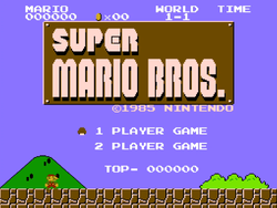The banner image for Super Mario Bros. on Nintendo Music.