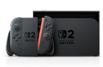 A Nintendo Switch 2 in the dock.