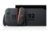 A Nintendo Switch 2 in the dock.