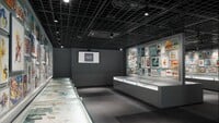 Promotional photo of the "Art Gallery" exhibit at the Nintendo Museum.