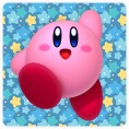 Kirby, shown as an option in an opinion poll on Nintendo heroes