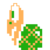 Koopa Troopa icon in Super Mario Maker 2 (Super Mario Bros. style)
