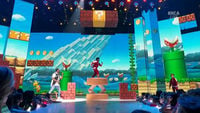 Mario & Luigi's appearance and the cast of Game Shakers in a Mario-inspired level.