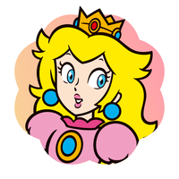 Sticker Peach (happy) - Mario Party Superstars.png