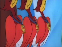 The Albatosses wearing the Medals of the Double Cross in The Super Mario Bros. Super Show! episode "The Bird! The Bird!"