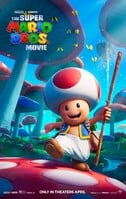 Poster featuring Toad in an area filled with mushrooms