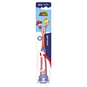 Pepsodent toothbrush with a color scheme inspired by Baby Mario