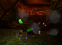 A green Banana Bunch in Creepy Castle.