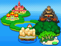 Overworld map from Mario & Luigi: Bowser's Inside Story