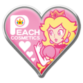 A Peach Cosmetics badge