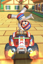 Mario (Mechanic) performing a trick.