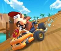 Thumbnail of the Mario Cup challenge from the 2019 Halloween Tour; a Time Trial challenge set on GCN Dino Dino Jungle (reused as the Larry Cup's bonus challenge in the 2020 Exploration Tour)