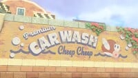 Cheep Cheep Premium Car Wash advert in Mario Kart World
