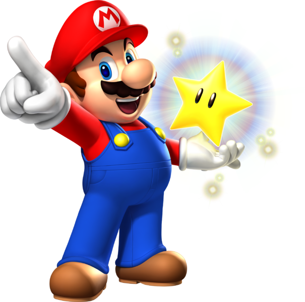 File:MP9 Mario and Glowing Star Artwork.png