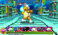 Screenshot of World 4-8, from Puzzle & Dragons: Super Mario Bros. Edition.