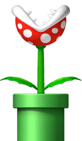 Artwork of a Piranha Plant in New Super Mario Bros. (later used in Super Mario Run)