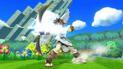 Pit's Palutena's Arrow in Super Smash Bros. for Wii U.