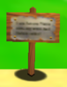 A staked sign in Super Mario 64