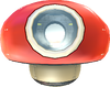 Rendered model of a red Starshroom from Super Mario Galaxy.