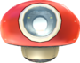 Rendered model of a red Starshroom from Super Mario Galaxy.