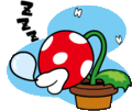 Sleeping Piranha Plant - Super Mario Sticker.gif