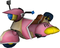 The model for Princess Peach's Sugarscoot from Mario Kart Wii