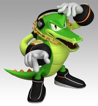 Artwork of Vector the Crocodile from Mario & Sonic at the Olympic Games