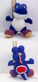 A plush toy of a Blue Yoshi