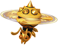 Artwork of a Buzzoid from Donkey Kong Bananza