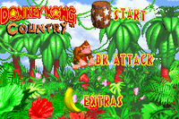 The mode selection screen in Donkey Kong Country for the Game Boy Advance