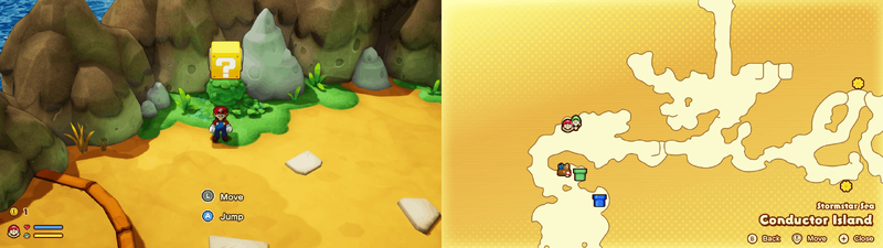 Block 1 in Conductor Island from Mario & Luigi: Brothership