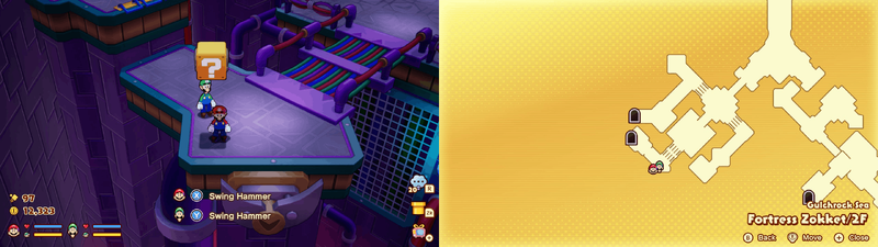 Block 1 in Fortress Zokket from Mario & Luigi: Brothership