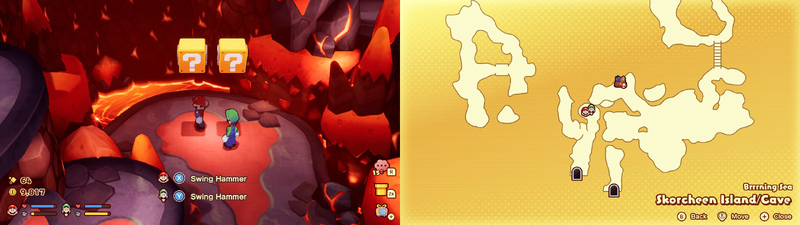 29th and 30th blocks in Skorcheen Island from Mario & Luigi: Brothership