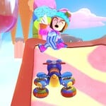 A Mii in the Ice Cream Suit performing a Jump Boost.