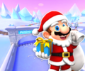 The course icon with Mario (Santa)