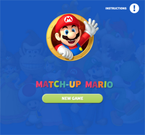 Match-Up Mario title screen