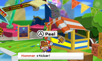 Mario performing the Sticker text storage glitch in Paper Mario: Sticker Star.